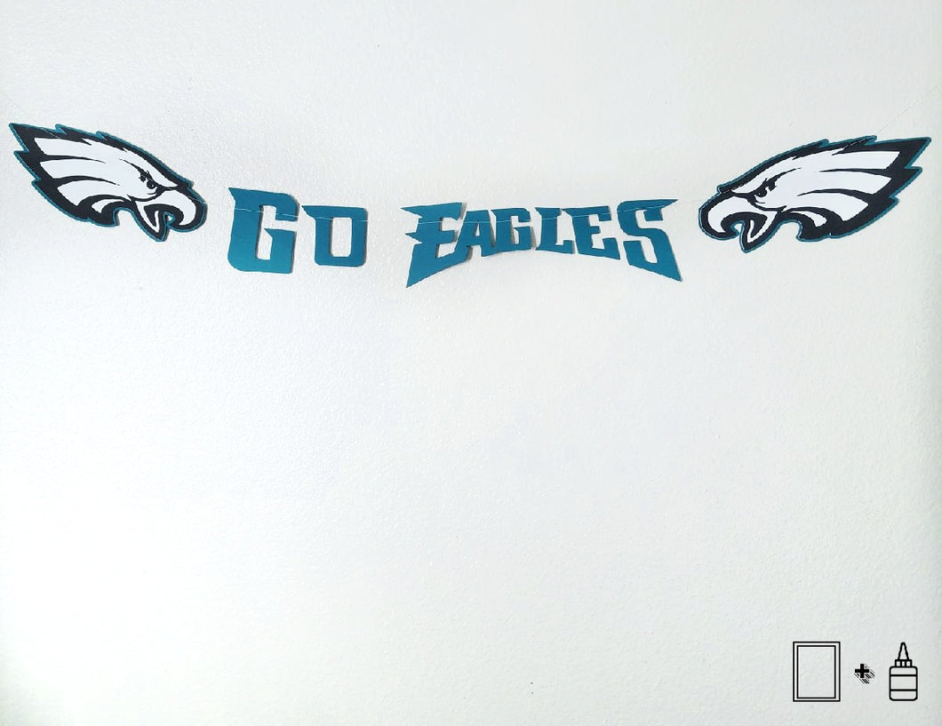 Banner: Philadelphia Eagles Garland - Superbowl 2023 - Go Eagles! - Eagles Banner