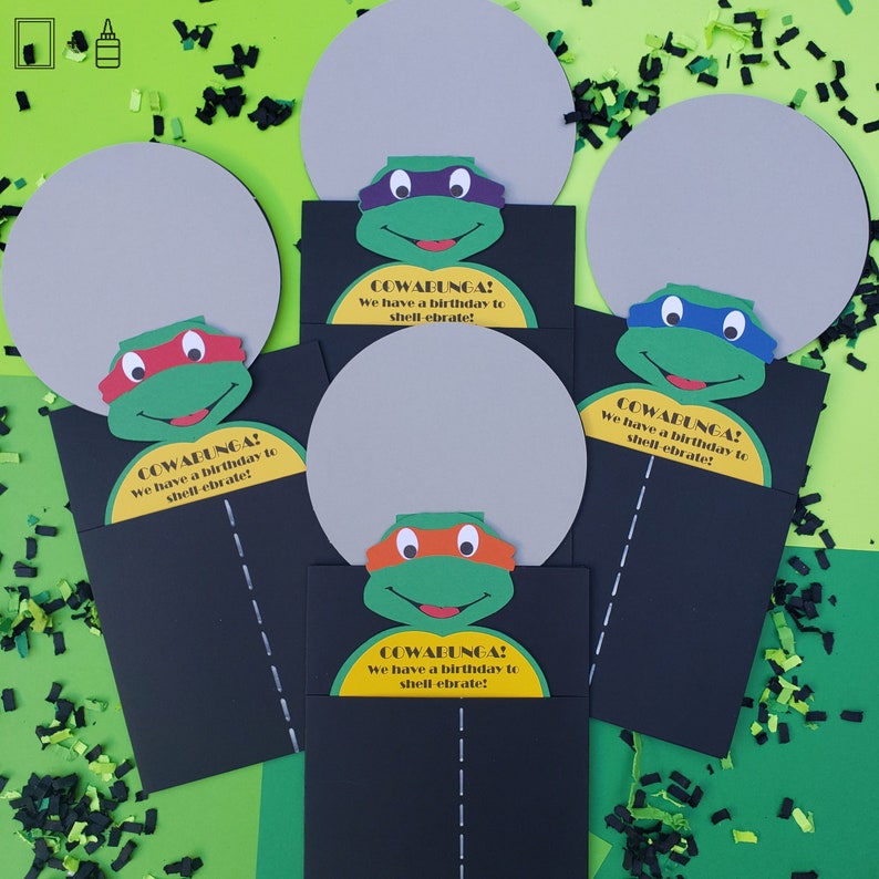 Invitation: Teenage Mutant Ninja Turtles Themed Party - 10/pack
