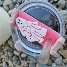 Load image into Gallery viewer, Stanley Tags: Ghost holding Tumbler Stanley Tags
