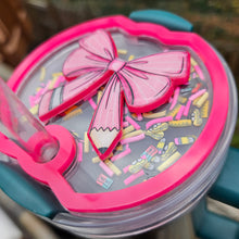 Load image into Gallery viewer, Stanley Tags: Teacher Pencil Bow Stanley Shaker Topper - Teacher  - School - Bow
