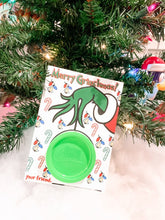 Load image into Gallery viewer, Merry Grinchmas Play Doh Holders - Class Gift Idea - 25/pk
