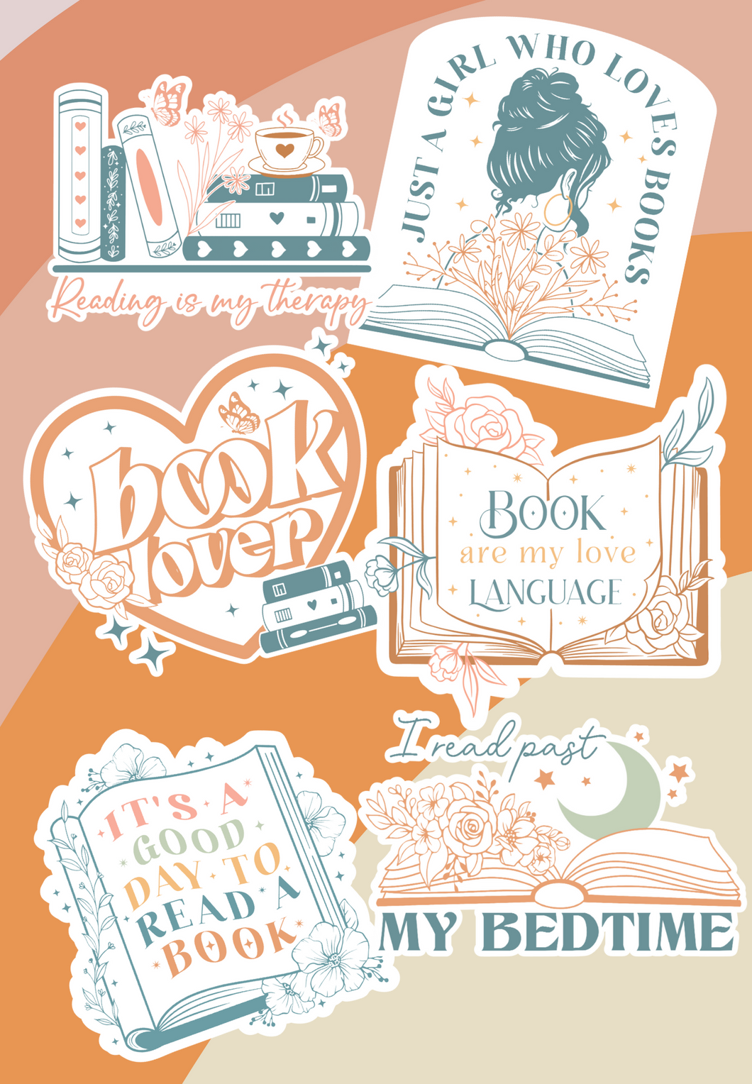 Stickers: Book Lover Reader Pack - 6pcs
