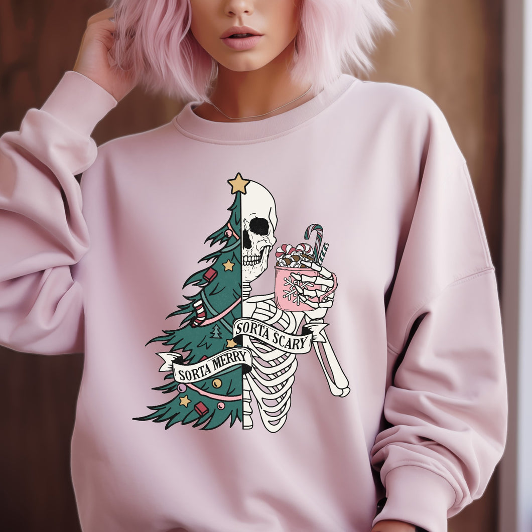 Sweater: Sorta Merry, Sorta Scary Crewneck Sweater