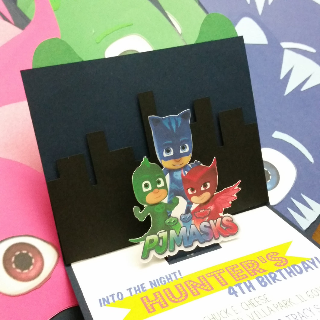 Invitation: PJ Masks Themed Party - 10pk