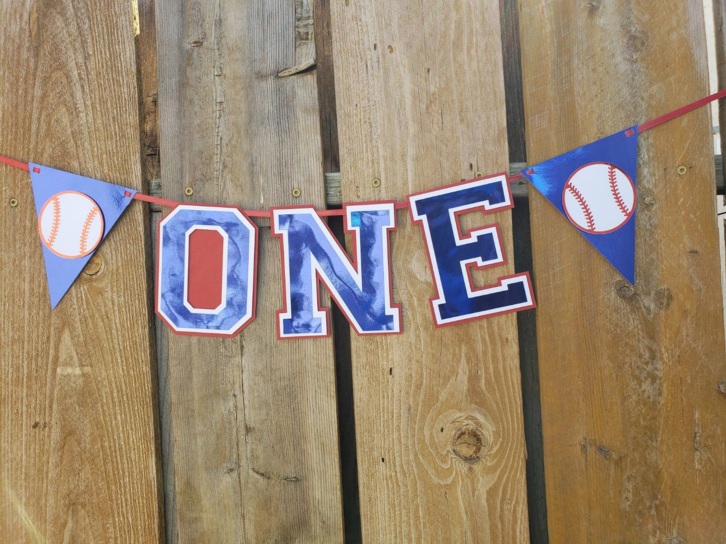 High Chair Banner: Baseball Themed
