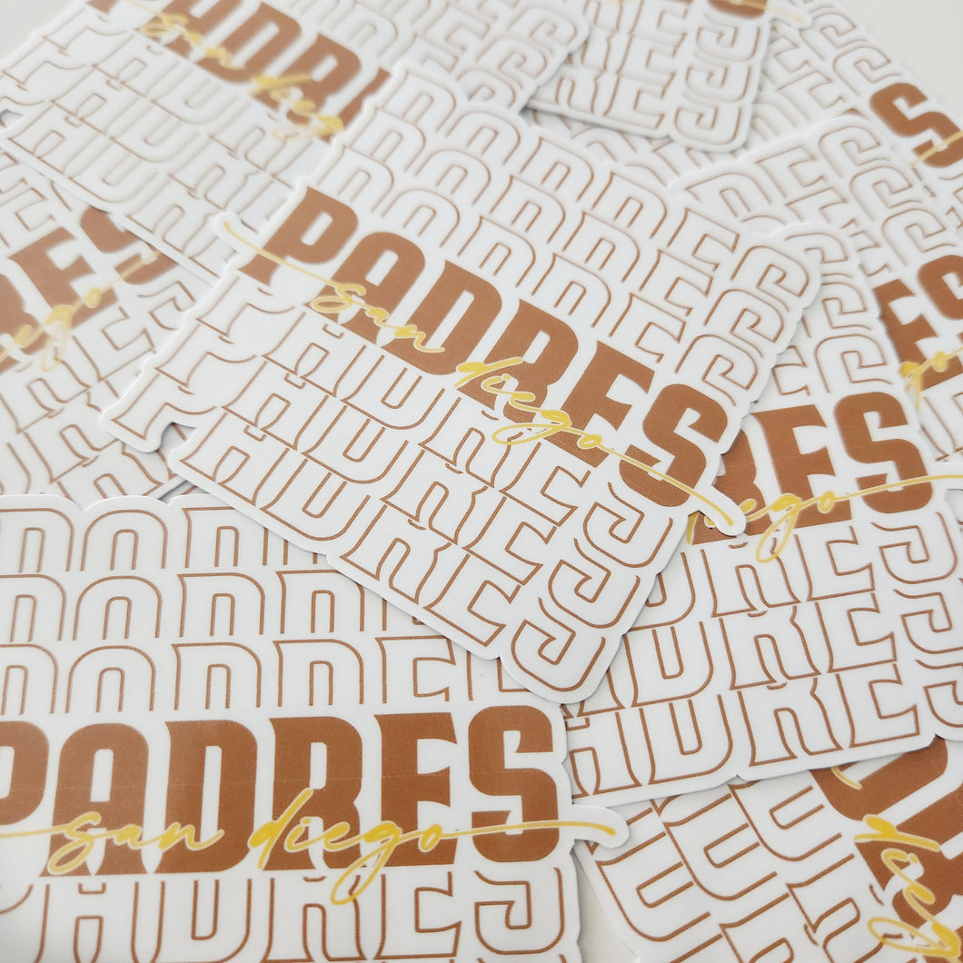 Stickers: San Diego Padres Baseball Waterproof Stickers