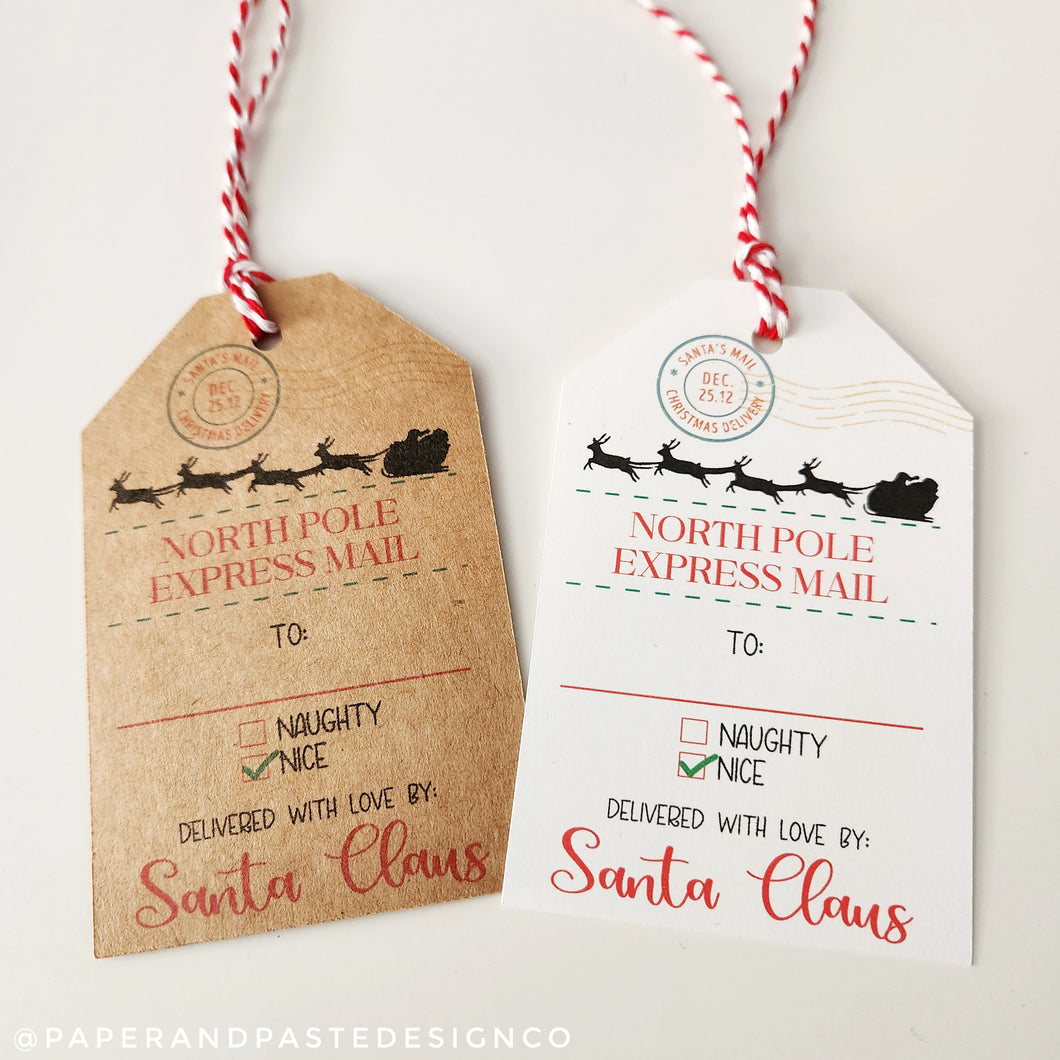 Gift Tags: North Pole Gift Tags - 12 pk