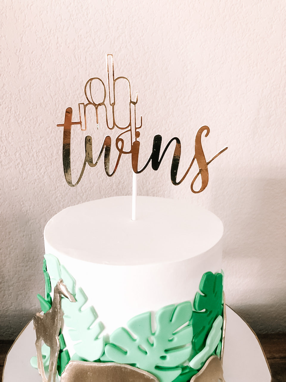 Cake Topper: Oh My Twins - Baby Shower/Birthday