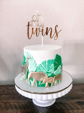 Load image into Gallery viewer, Cake Topper: Oh My Twins - Baby Shower/Birthday
