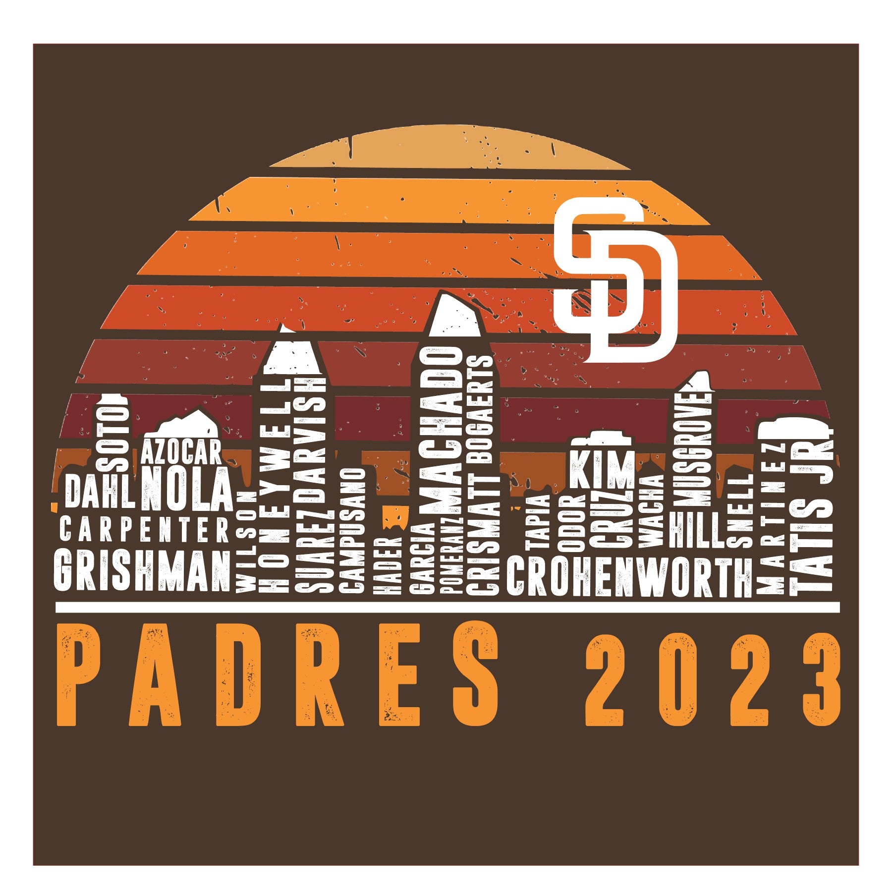 T-Shirt: Padres Skyline Retro Baseball Unisex Shirt - San Diego