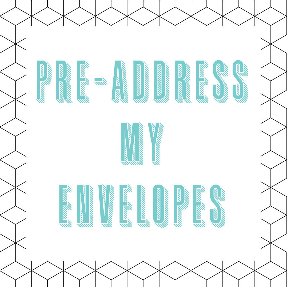 Invitation: Pre-Addressed Envelopes - 10/Pack - Add On