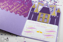 Load image into Gallery viewer, Invitation: Princess Themed Castle Invitation - 10/pack
