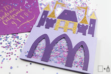 Load image into Gallery viewer, Invitation: Princess Themed Castle Invitation - 10/pack
