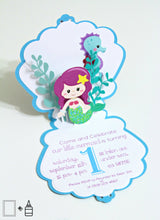 Load image into Gallery viewer, Invitation: Mermaid Themed Party - 10/pack
