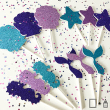 Load image into Gallery viewer, Cupcake Toppers: Mermaid Theme - 12/pack

