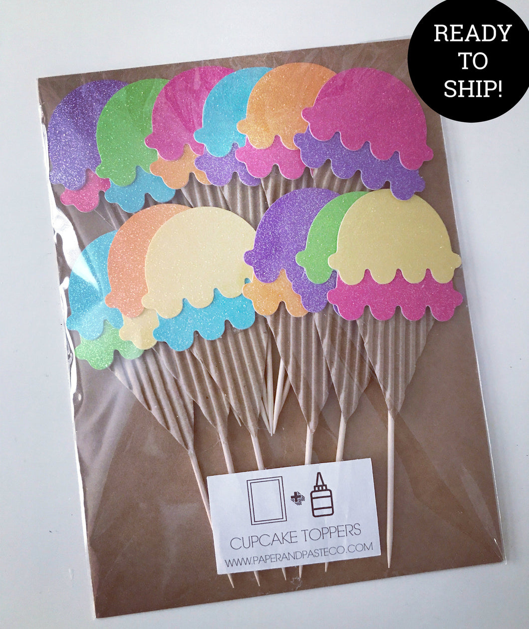 Cupcake Toppers: Ice Cream [Layered] Theme - 12/pack