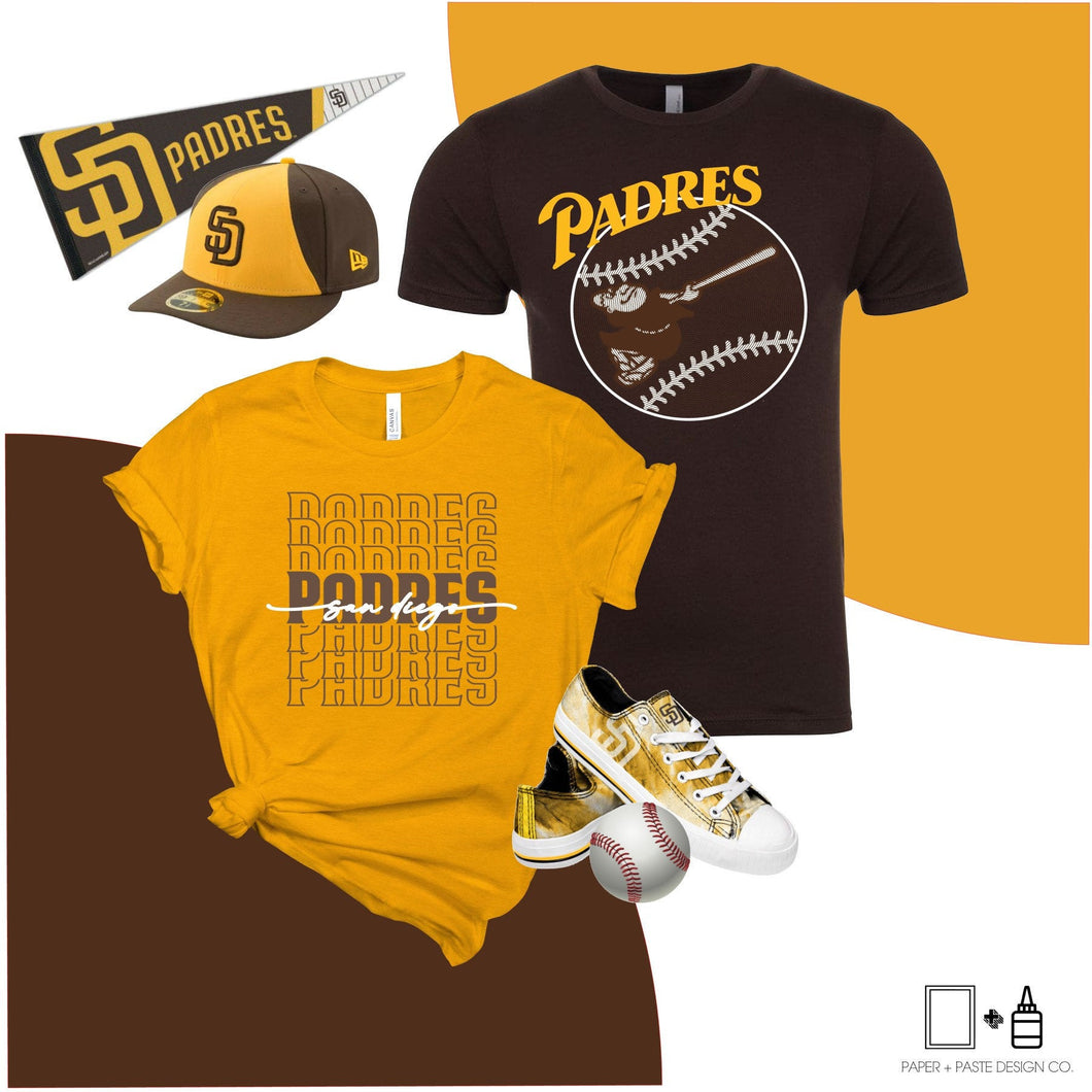 T-Shirt: Padres Baseball Shirt – Paper and Paste Design Co