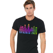 Load image into Gallery viewer, T-Shirt: Padres Skyline Neon Baseball Unisex Shirt - San Diego Baseball Shirt
